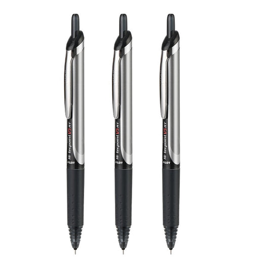 Pilot Hi-Tecpoint V5 0.5mm Retractable Liquid Ink Rollerball Pen 3PCS