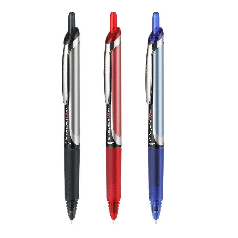 Pilot Hi-Tecpoint V5 0.5mm Retractable Liquid Ink Rollerball Pen 3PCS