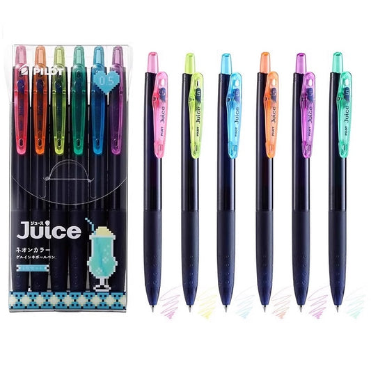 Pilot Juice Gel Pen - Neon Color - 0.5mm 6 Pack - TTpen