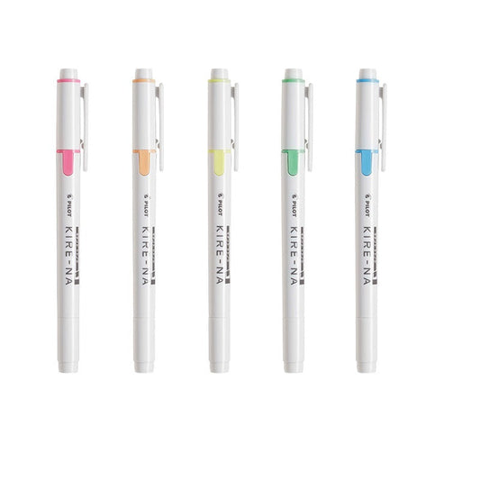 Pilot Kire-Na Dual Tip Highlighter - Set of 5 Colors