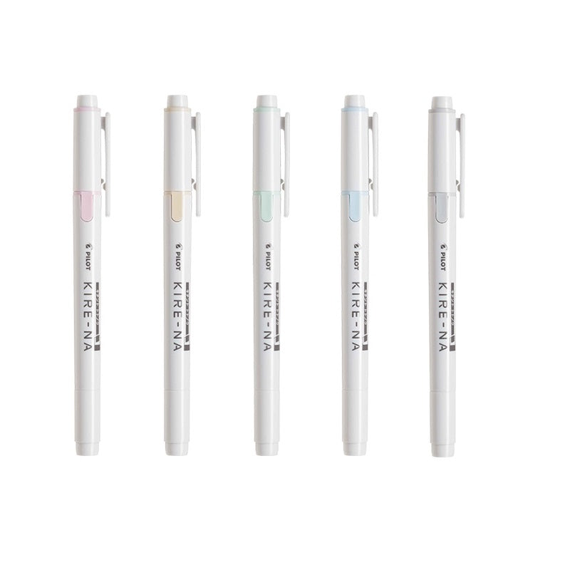 Pilot Kire-Na Dual Tip Highlighter - Set of 5 Colors