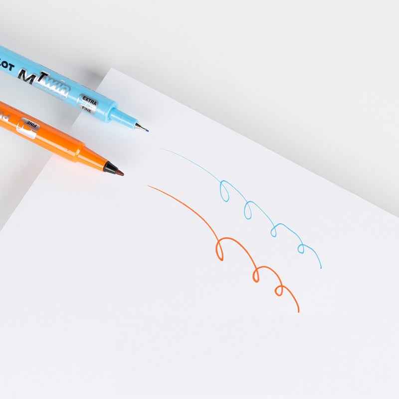 Pilot Oil-Based Twin Marker No Xylene - Extra Fine / Fine - 12 Colours