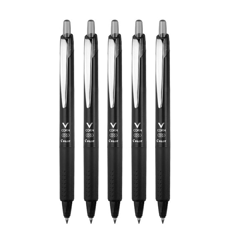 Pilot Water-Based Ballpoint Pen V Corn Knock 0.5mm Black 5/10PCS - TTpen