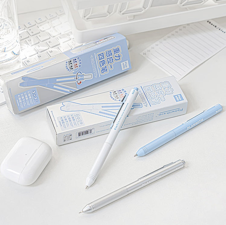 Planwith 4in1 Gravity Multi-Pen 0.7mm Ballpoint 0.5mm Mechanical Pencil