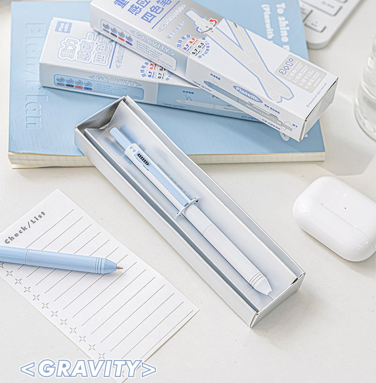 Planwith 4in1 Gravity Multi-Pen 0.7mm Ballpoint 0.5mm Mechanical Pencil