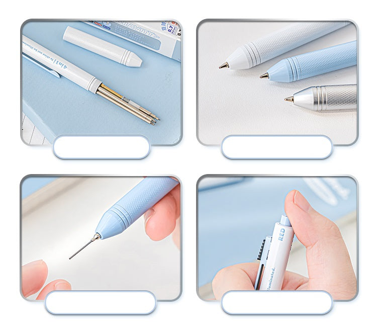 Planwith 4in1 Gravity Multi-Pen 0.7mm Ballpoint 0.5mm Mechanical Pencil