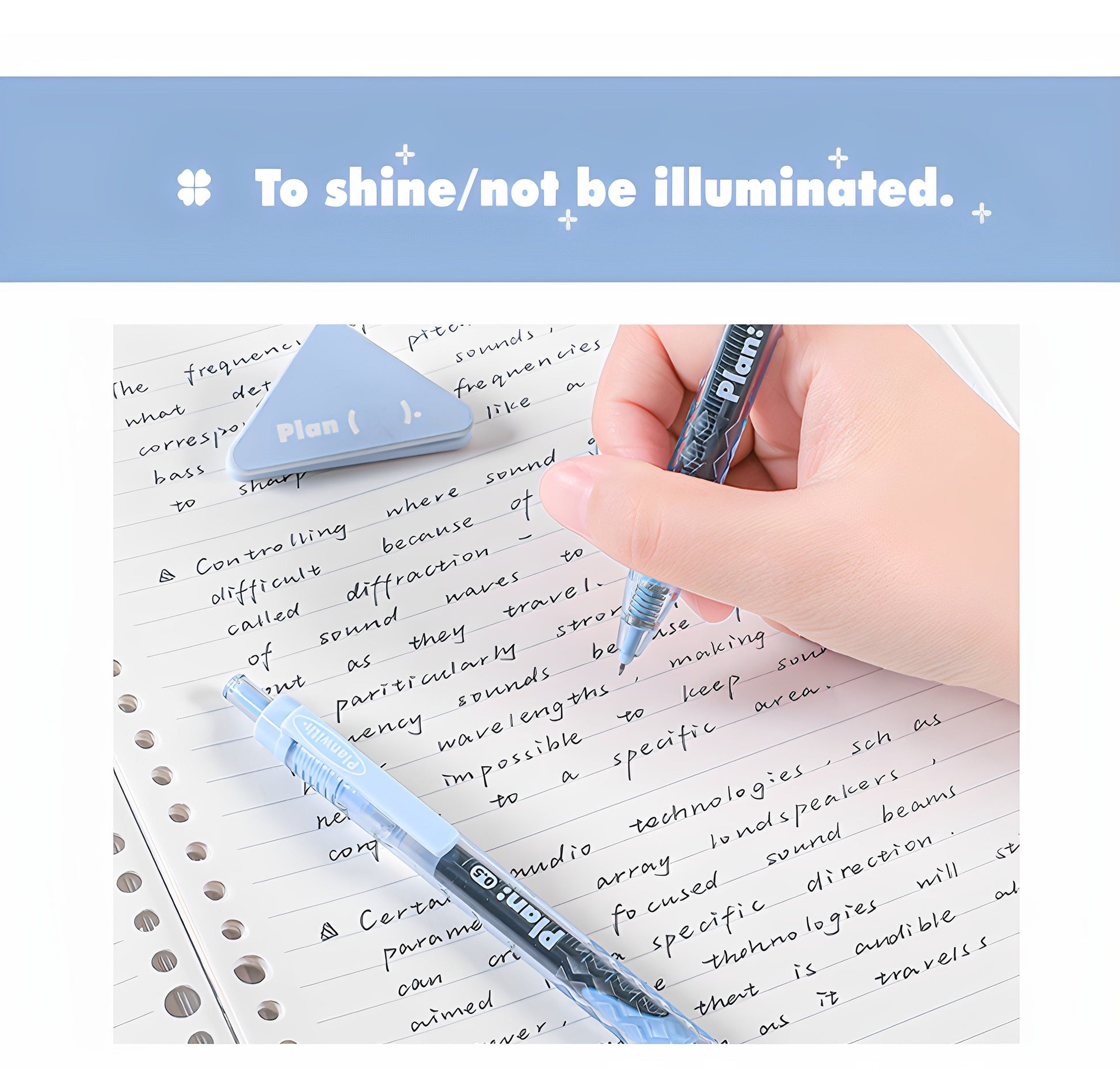 Planwith Clicker Gel Pen 0.5mm High Capacity Quick-Drying 3-Pack