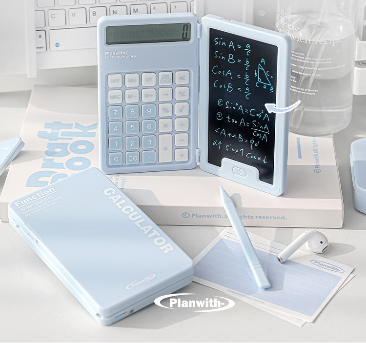 Planwith Compact Portable Calculator with Stylus Pad 128x75mm