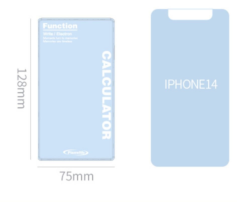 Planwith Compact Portable Calculator with Stylus Pad 128x75mm