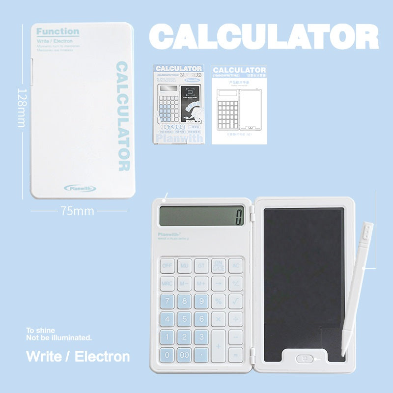 Planwith Compact Portable Calculator with Stylus Pad 128x75mm