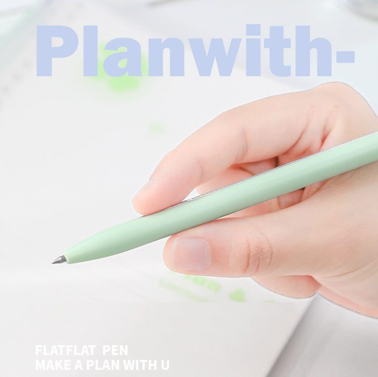 Planwith FlatFlat Clicker Gel Pen 0.5mm Black Ink - 4-Pack
