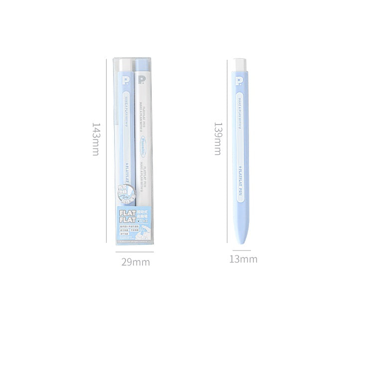 Planwith FlatFlat Clicker Gel Pen 0.5mm Black Ink - 4-Pack