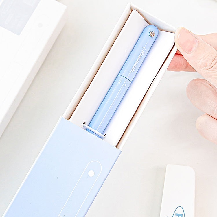 Planwith Rotating Gel Pen Shockproof,0.5mm Black Ink - 2-Pack