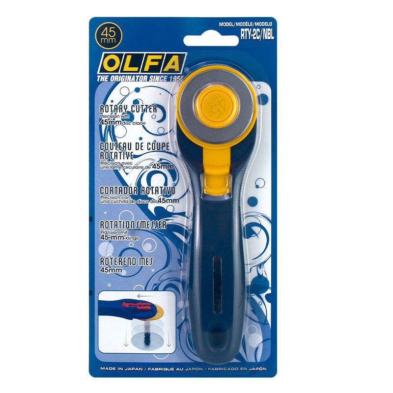 OLFA 45mm Quick-Change Rotary Fabric Cutter (RTY-2C) Blue