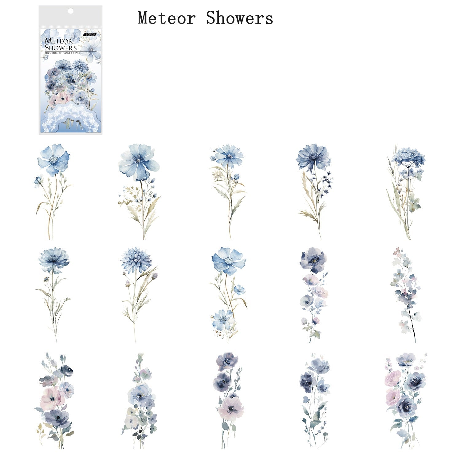 120 Retro Floral PET Sticker Set for Journaling & Scrapbooking