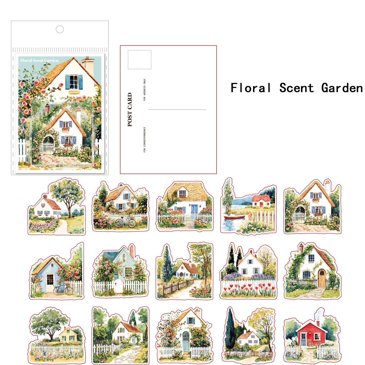 180PCS Retro Townscape PET Sticker Set