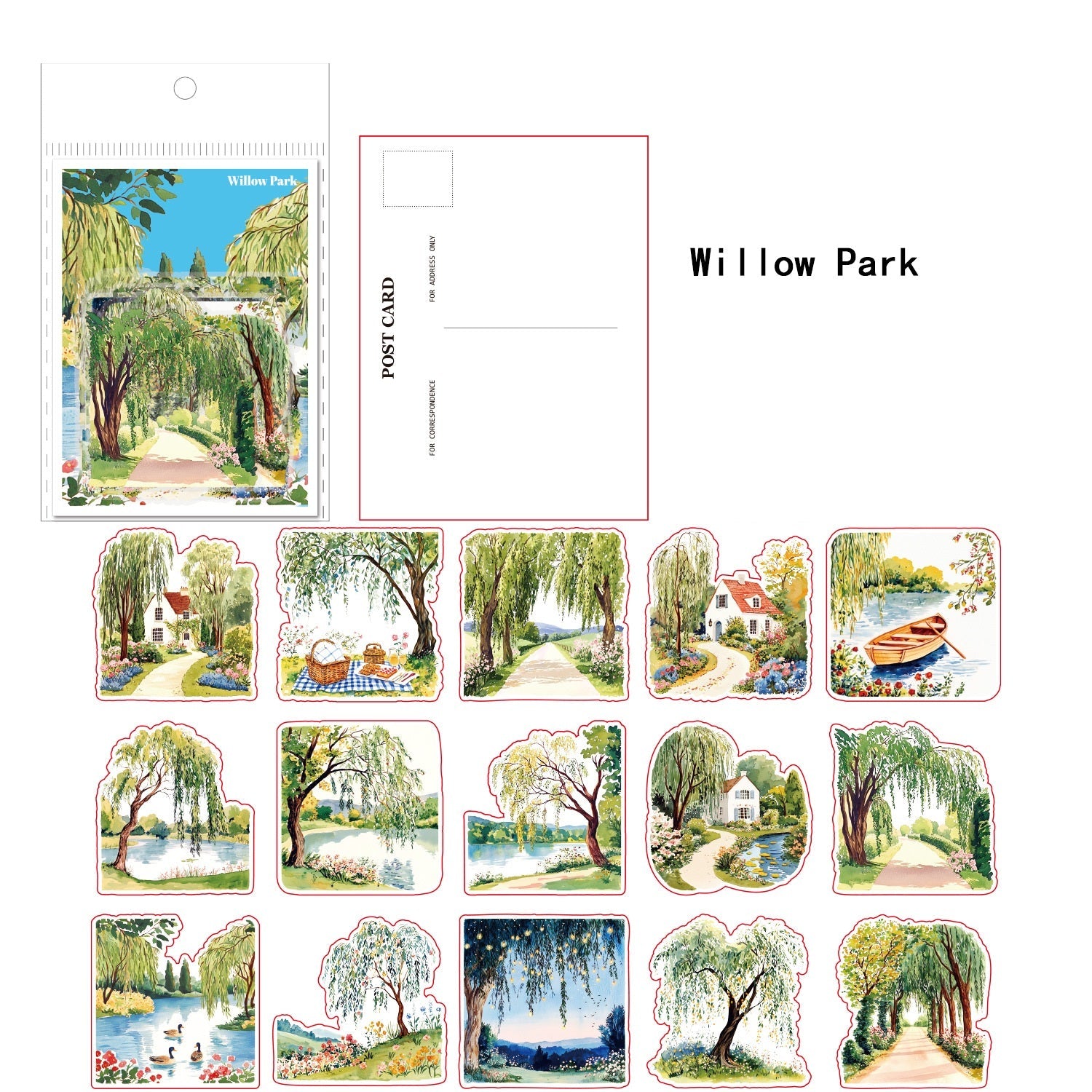 180PCS Retro Townscape PET Sticker Set