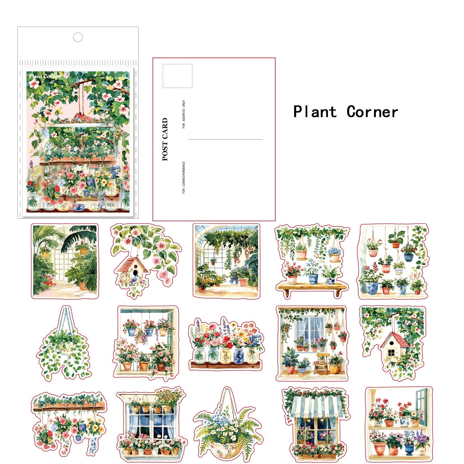 180PCS Retro Townscape PET Sticker Set