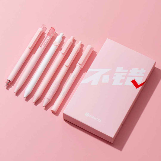 KACO Right Choice Gel Pen 0.5mm Black Ink 6 Pink Set