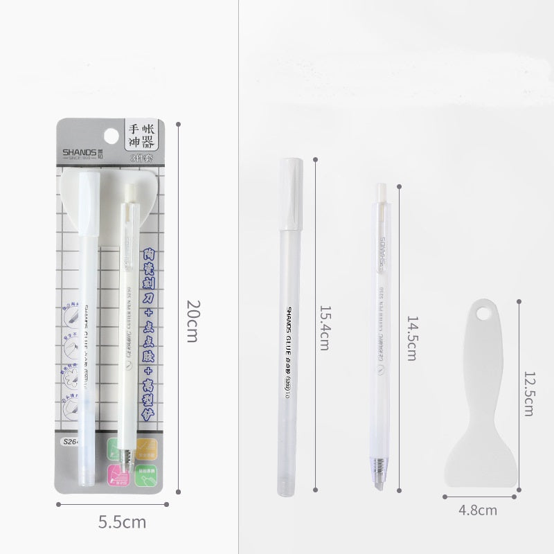 Scraper Craft Knife Pen and Glue Pen Set,4 Pack