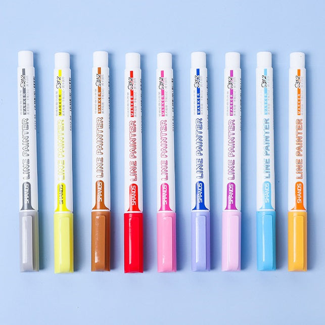 SHANDS 12 Colors Double Line Outline Pens