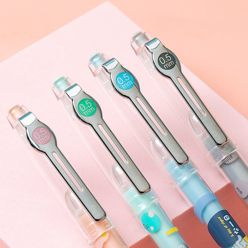 Liquid Gel Pen 0.5mm Fine Line Needle Tip Black Ink 4 Count