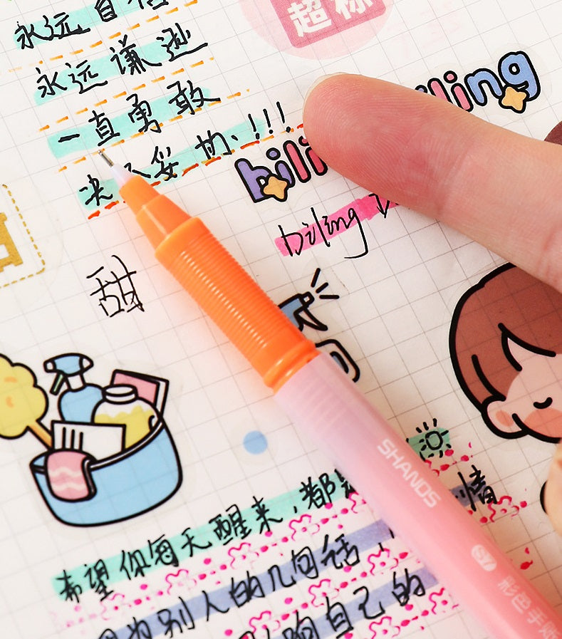 Juice Colours Liquid Gel Pen 0.5mm Fine Line Needle Tip 8 Pack