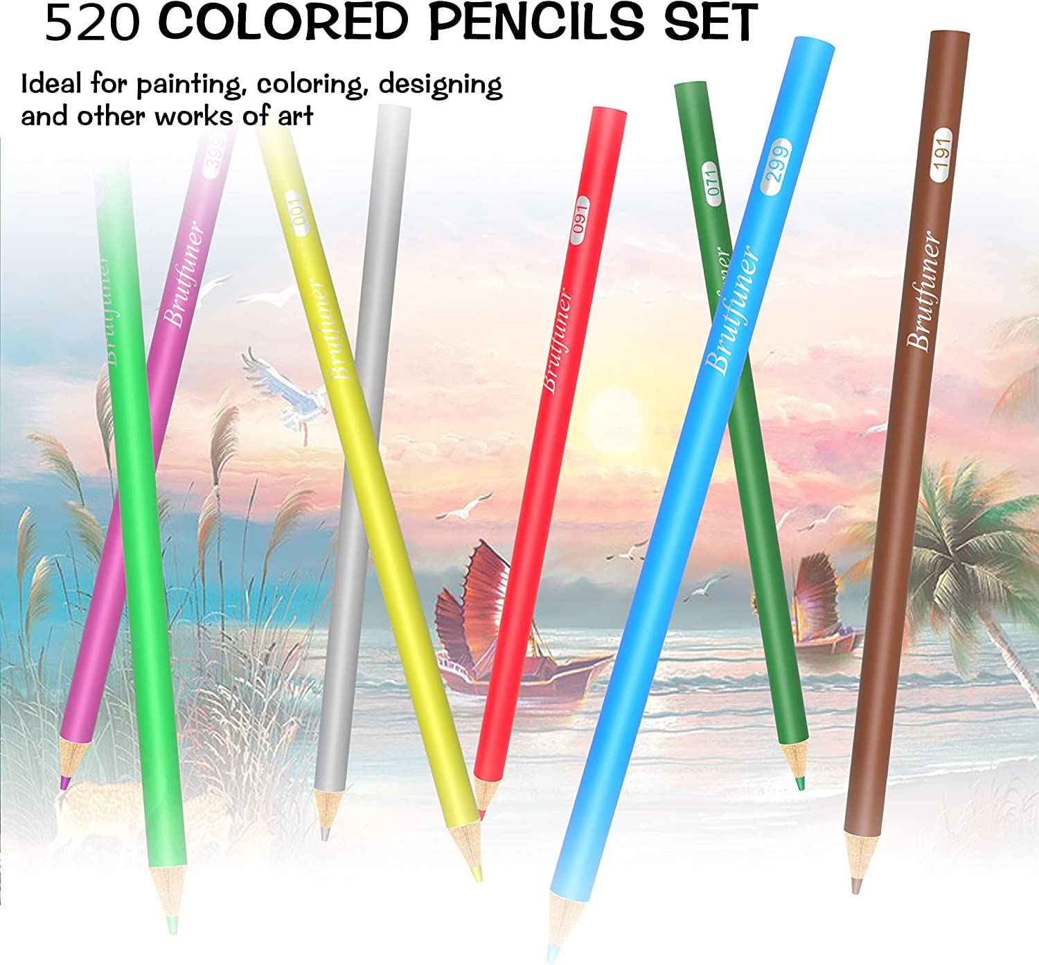 Brutfuner 520 Colored Sketching Pencils Soft Core Gift Box - TTpen
