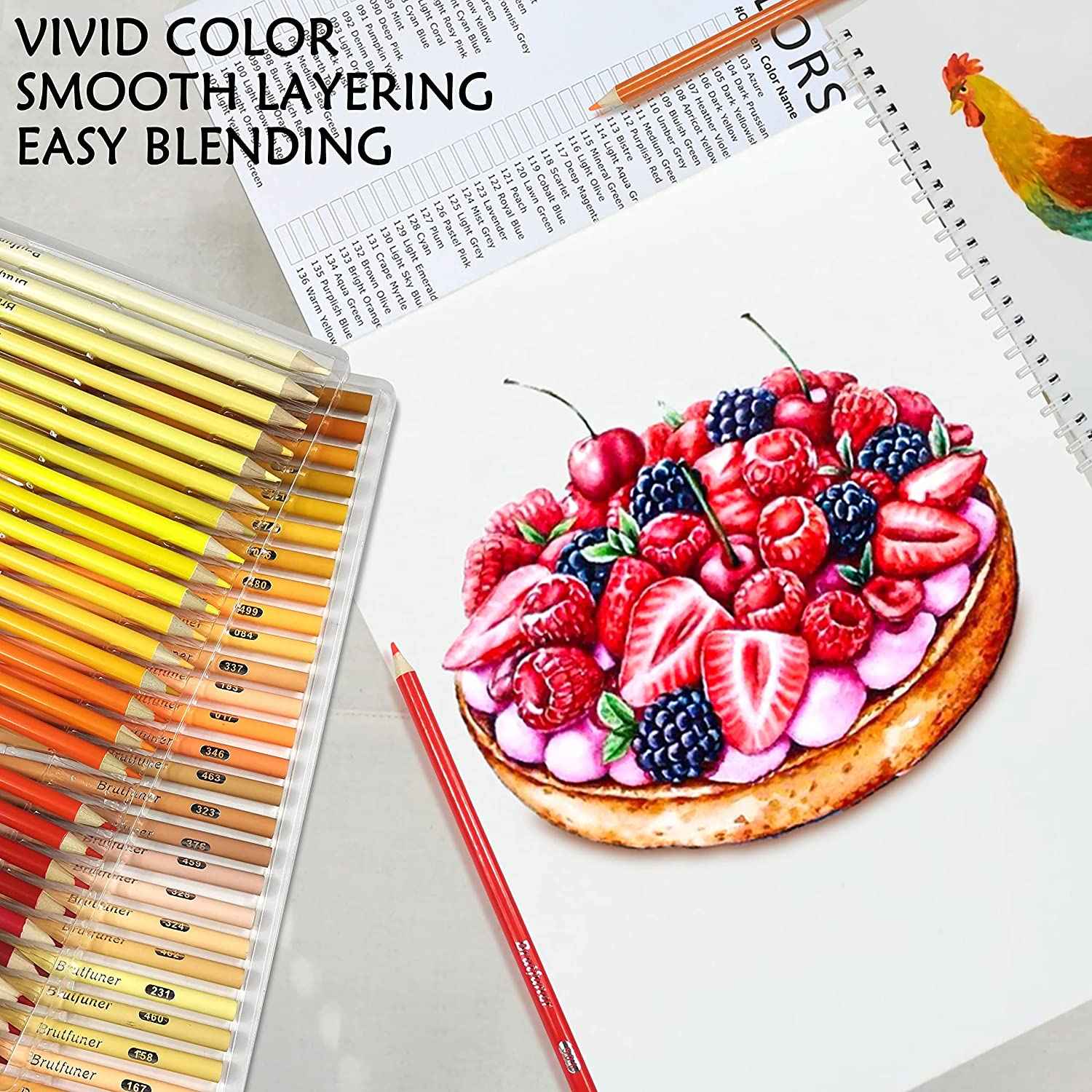 Brutfuner 520 Colored Sketching Pencils Soft Core Gift Box - TTpen