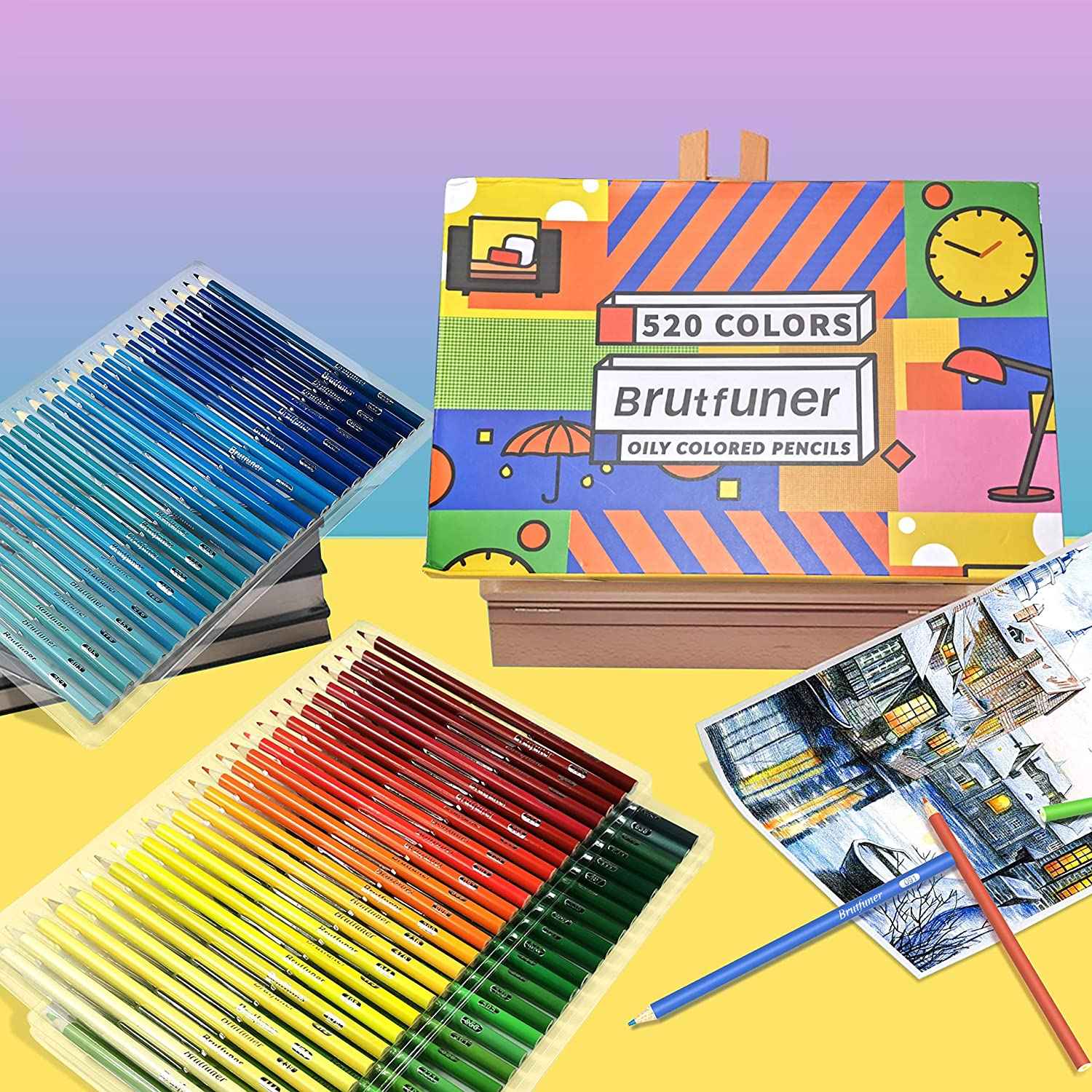 Brutfuner 520 Colored Sketching Pencils Soft Core Gift Box - TTpen