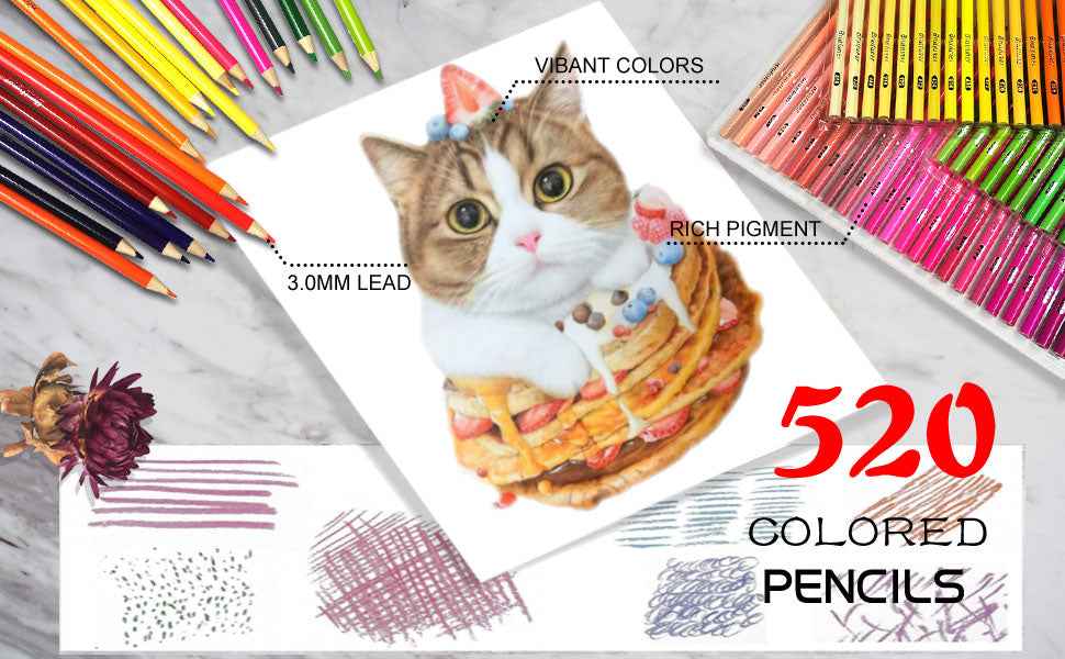 Brutfuner 520 Colored Sketching Pencils Soft Core Gift Box - TTpen