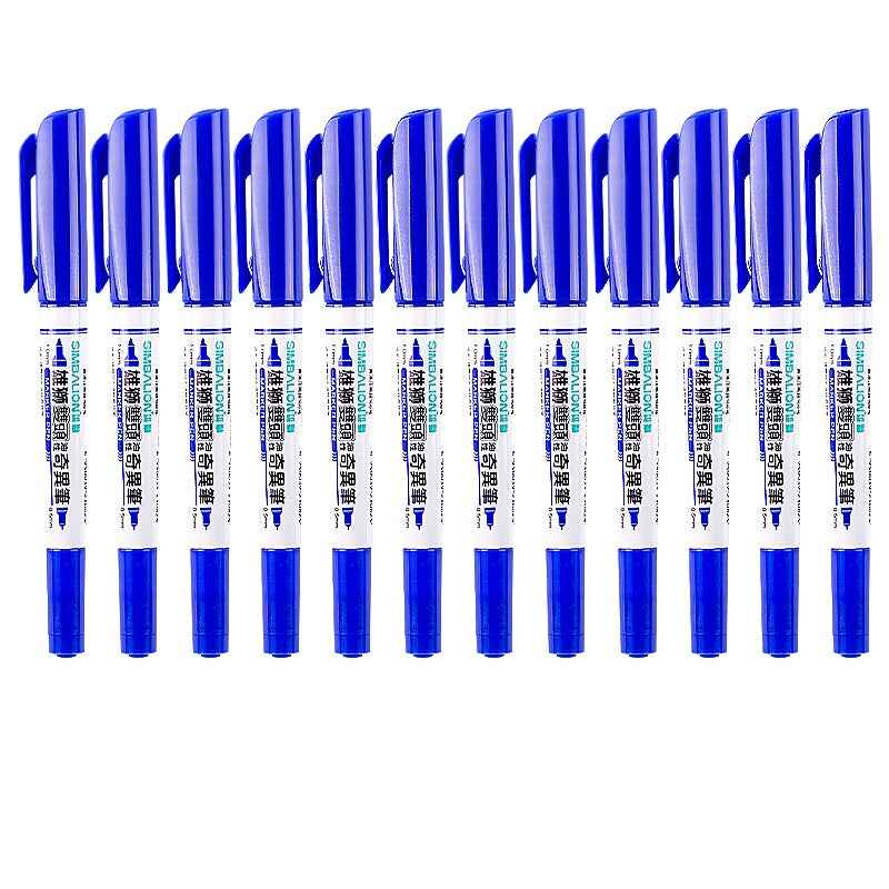 SIMBALION 685 Dual-Tip Oil-Based Marker Pens 12-Pack