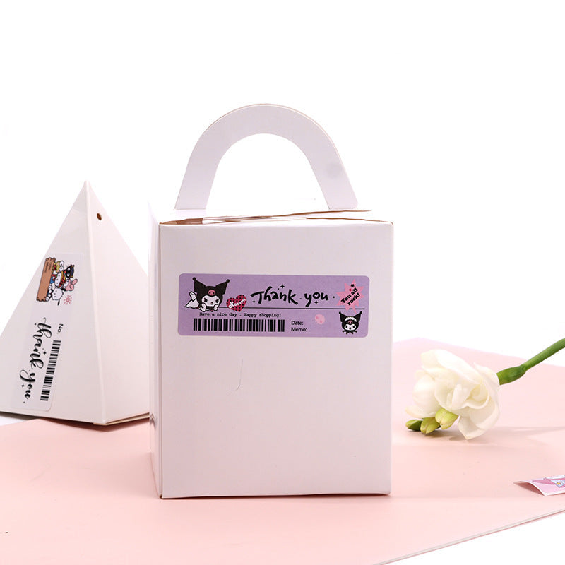 5 Rolls Sanrio Thank You Stickers,1x3 Inch,600 Labels