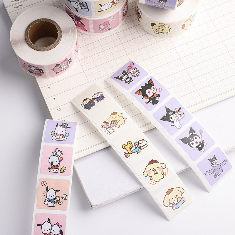 6 Rolls Motivational Sanrio Stickers for Kids 3000pcs 1 Inch
