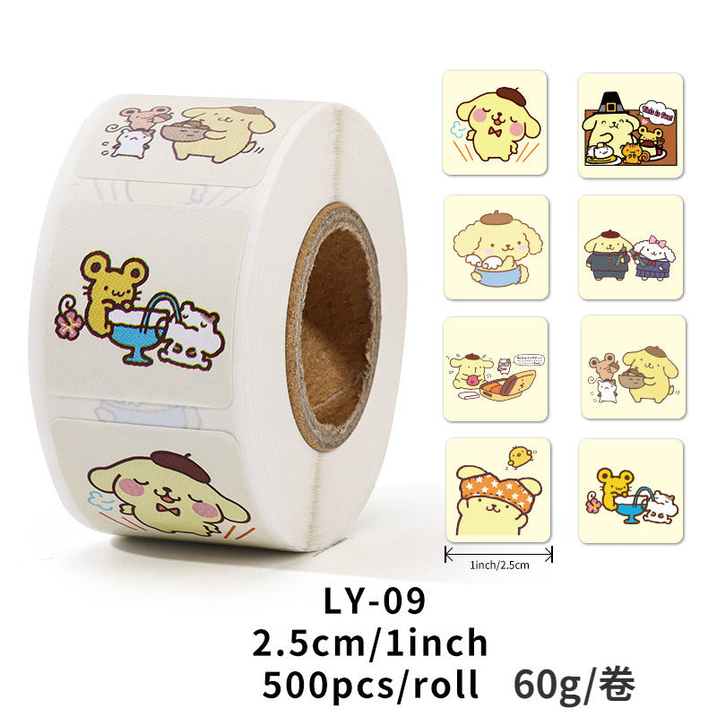 6 Rolls Motivational Sanrio Stickers for Kids 3000pcs 1 Inch