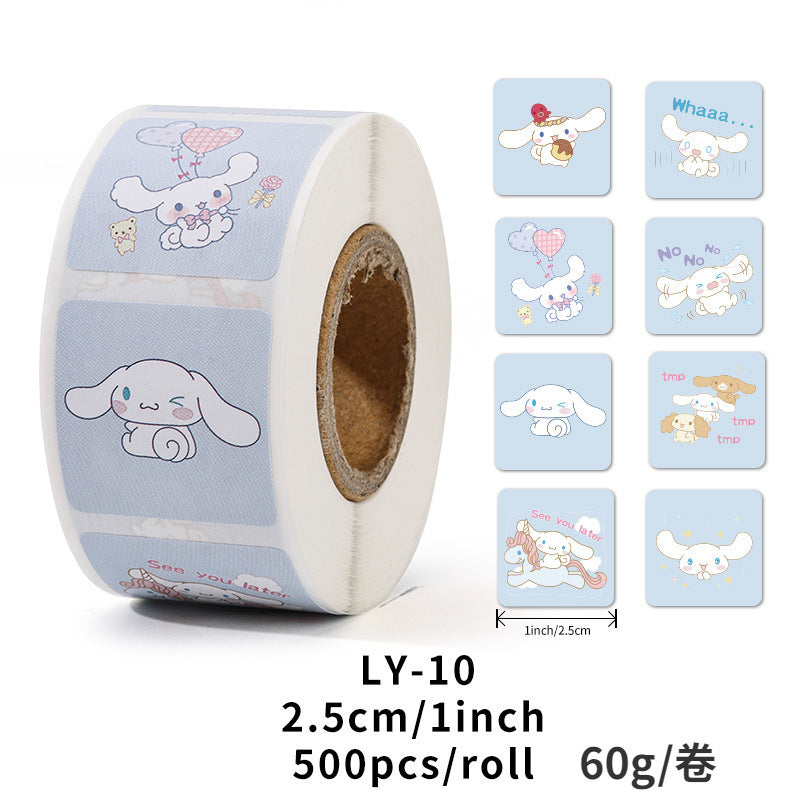 6 Rolls Motivational Sanrio Stickers for Kids 3000pcs 1 Inch