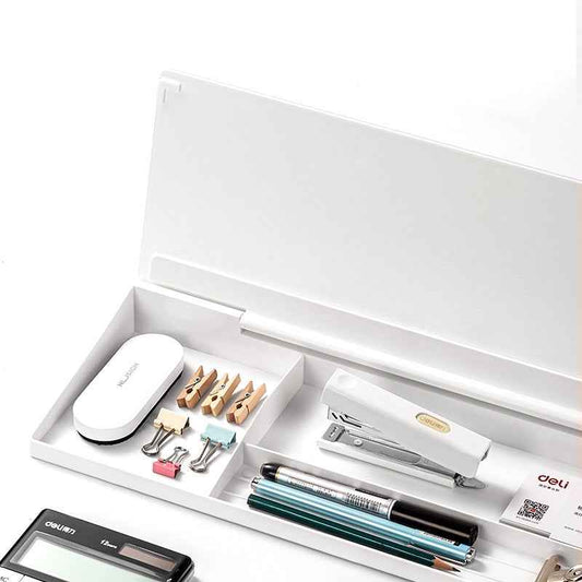 DELI NS124 NUSIGN Glass Desktop Whiteboard Desk Organizers with Drawer - TTpen