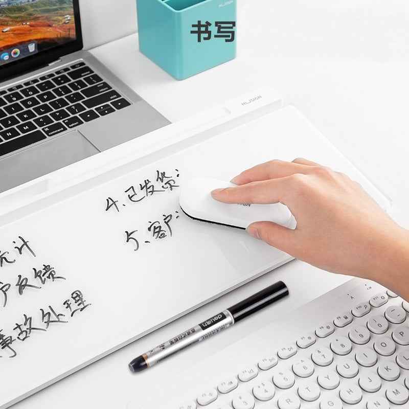 DELI NS124 NUSIGN Glass Desktop Whiteboard Desk Organizers with Drawer - TTpen