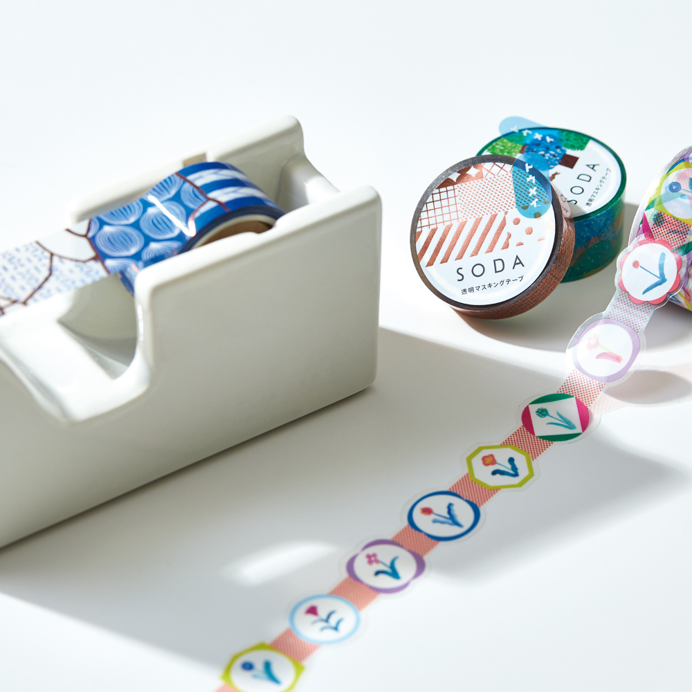 KING JIM SODA Transparent Masking Tape Stickers - TTpen