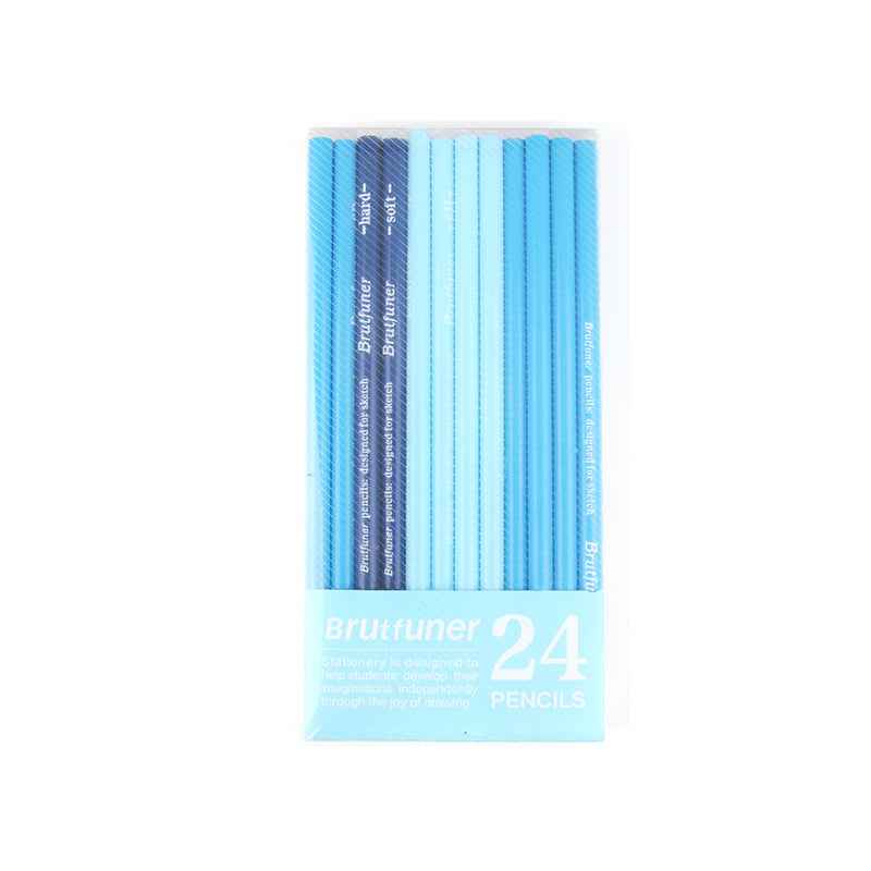 BRUTFUNER 24 Pieces Professional HB Sketching Pencil Set for Drawing Drafting - TTpen