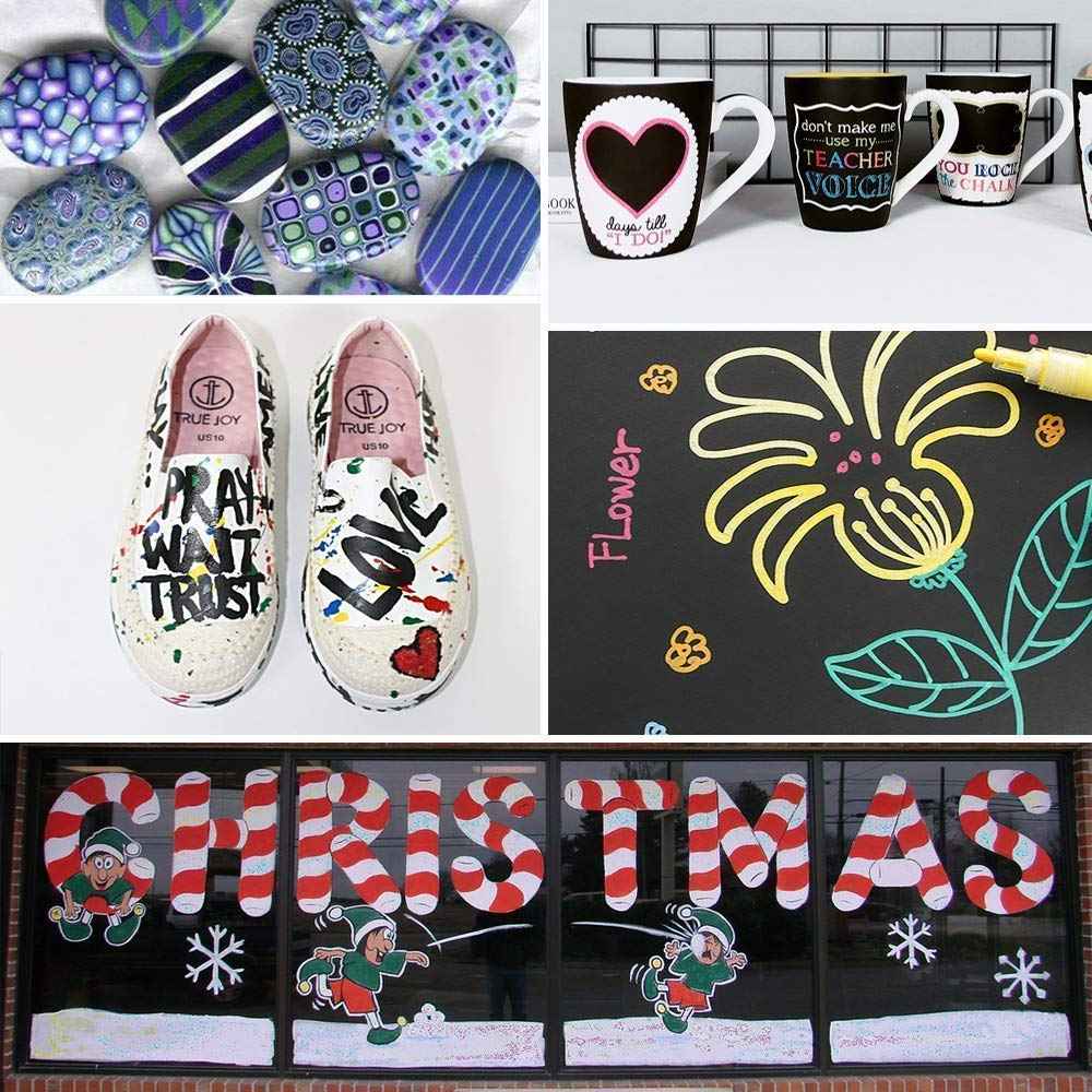 STA 1000 Acrylic Painter Marker Pens 24 Color for Glass Rock Wood Canvas - TTpen