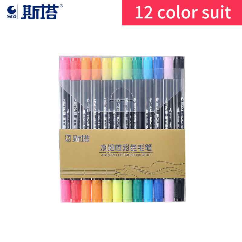 STA 3110 12 Color Double-Ended Watercolour Brush Pen - TTpen
