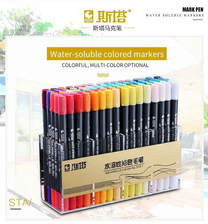 STA 3110 80 Color Double-Ended Watercolour Brush Pen - TTpen