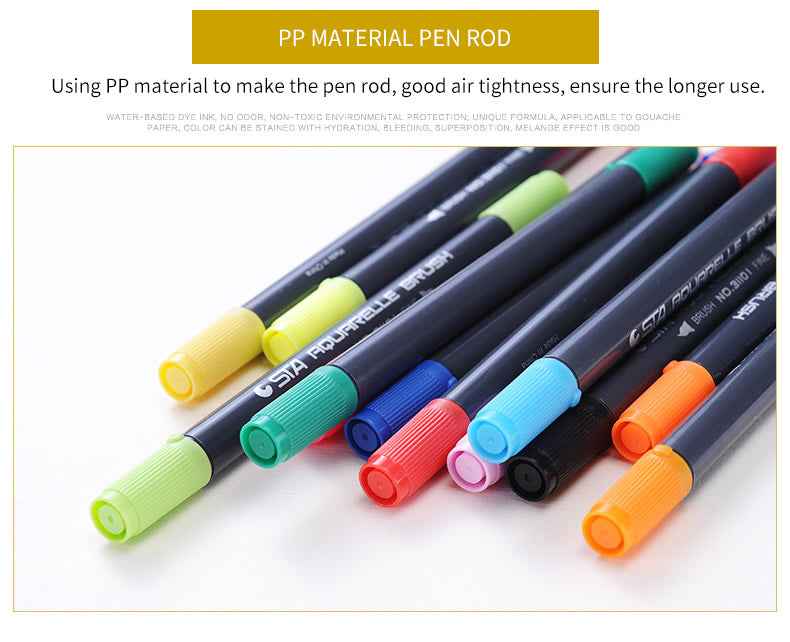 STA 3110 24 Color Double-Ended Watercolour Brush Pen - TTpen