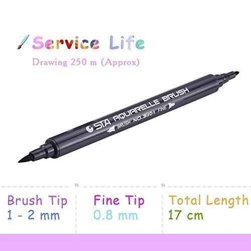 STA 3110 12 Color Double-Ended Watercolour Brush Pen - TTpen