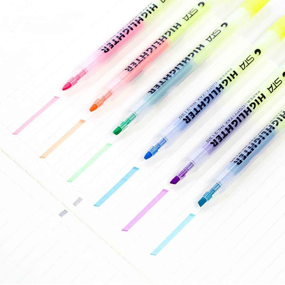 STA 3130 Double Ended Highlighter Set Candy Color 6 Pack - TTpen
