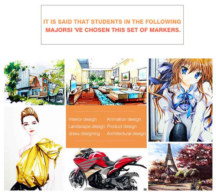 SAT 3203 Alcohol Art Markers 80 Color Dual Tip for Drawing Sketching - TTpen