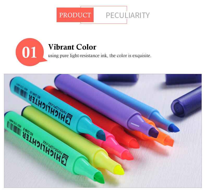 STA 3240 Fluorescent Highlighter Chisel Tip 8 Colors - TTpen