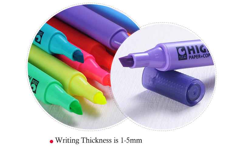 STA 3240 Fluorescent Highlighter Chisel Tip 8 Colors - TTpen