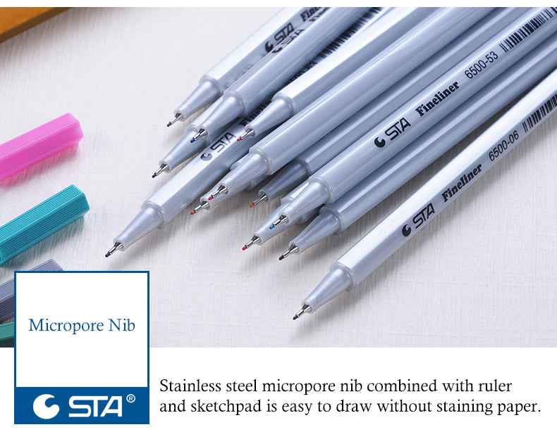 STA 26 Colors Art Fineliner Pens 0.4mm Fine Point - TTpen